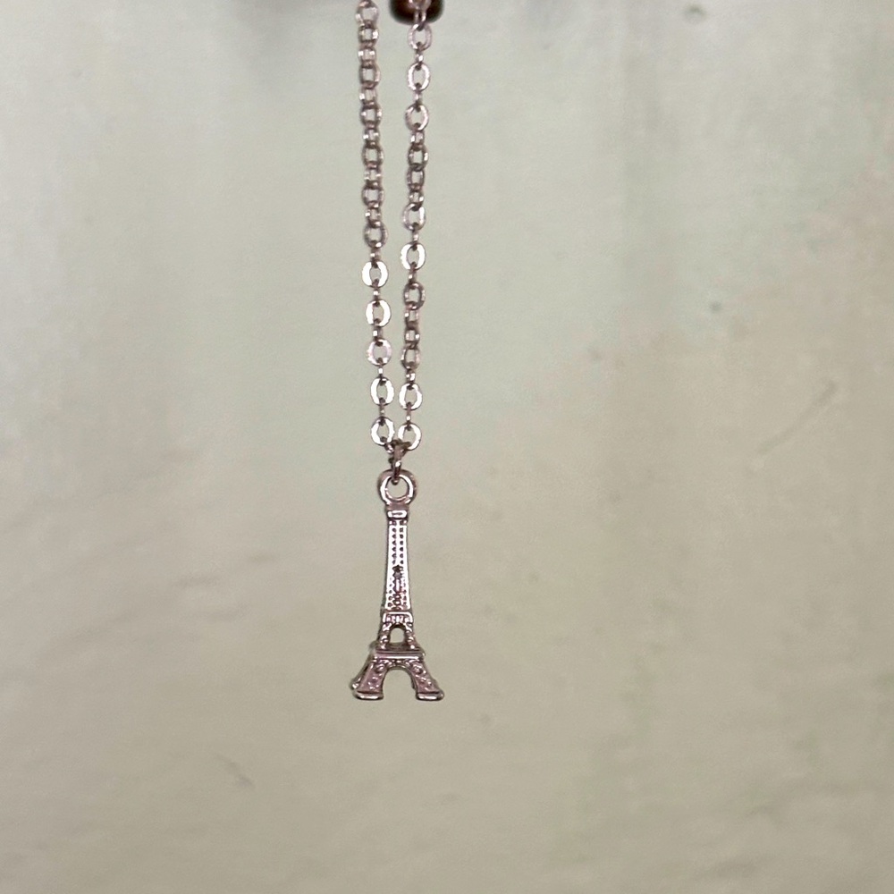 Eiffel Tower Silver Necklace